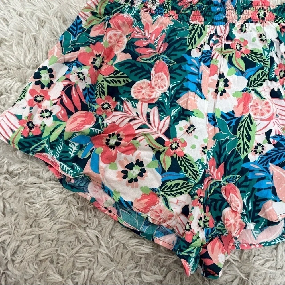 Love & Piece Collective Tropical Print Rayon Shorts NWOT